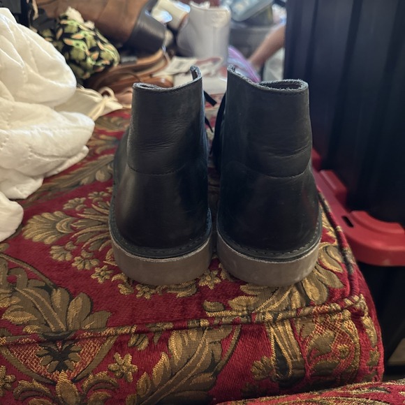 Clarks Black Distressed Leather Chukka Boots Men's US 12M VGUC - Picture 4 of 5